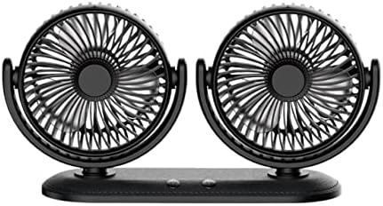 JKYYDS Вентилатор-Пренослив Мини Вентилатор 360 Степен Омни-Насочен Прилагодлив Автоматско Ладење На Воздухот Вентилатор Со Двојна Глава Тивок