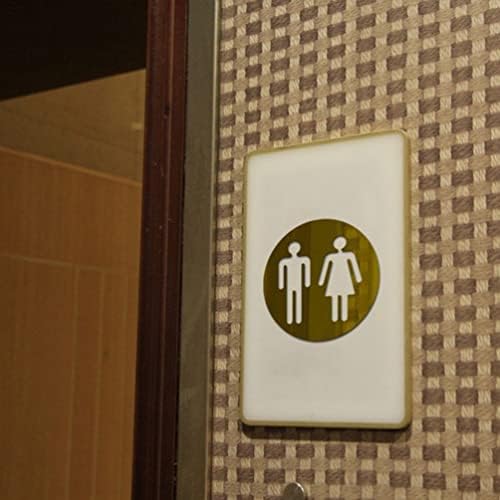 Wallидни слики мажи и жени знаци на бања: 3 парчиња милијарки за врата од тоалетот акрилик унисекс Симбол за бања Пол за полот за