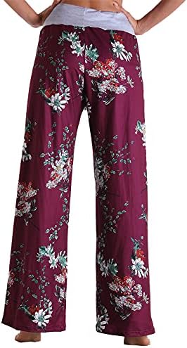 Rongxi лабава обични женски панталони панталони печати удобни нозе половината високи дами широки панталони жени високи облека