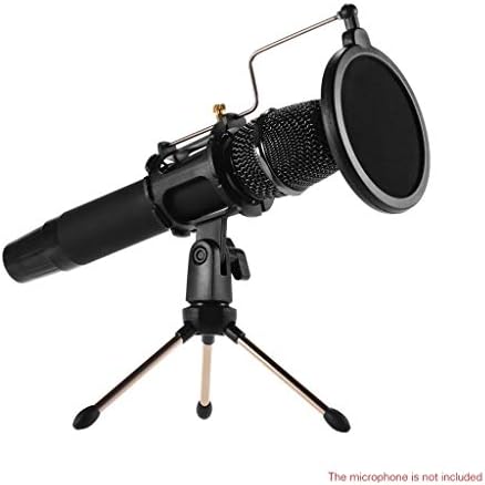 Микрофон мини десктоп микрофон штанд + шок монтирање на микрофон + комплет за поп филтер за снимање на студио онлајн разговор за пеење