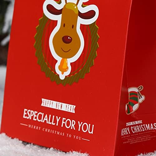 Сегашна Торбичка Креативна Торбичка За Подароци Со Дедо Мраз Одлична Изработка Разнобојно Насмеано Лице