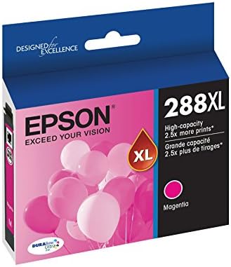 EPSON T288XL-BCS Црн висок капацитет и касети со мастило за мастило со стандарден капацитет во боја, c/m/y/k 4-пакет & T288xL320 Durabrite Ultra