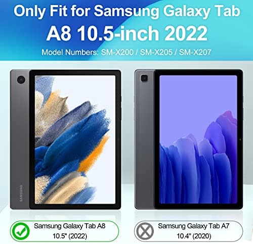 [2 пакет] Samsung Galaxy Tab A8 10.5-инчен 2022 таблет за таблети за заштита на мат стакло [со рамка за инсталирање], лесен за