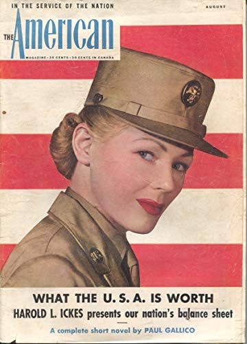 Американско Списание 8/1943 er НА ВТОРАТА СВЕТСКА ВОЈНА-Џули Бернгард - пол Галико пулпа фикција-класичен автомобил реклами-ВГ