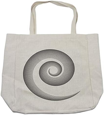 Амбесон Спајс торба за шопинг, спирална димензионална крива се врти околу оската ротари паралела со сликата за дизајн на центарот,