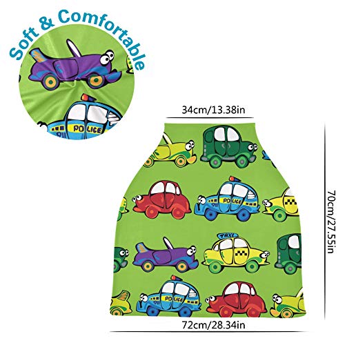 Yyzzh Повеќебоен Модел На Автомобил На Зелена Растеглива Покривка За Седишта За Бебешки Автомобил Крошна За Доенчиња Капаци За Доење Капак За Доење