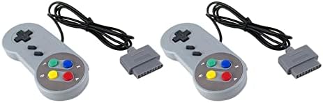 Контролер за замена со 2 пакувања GamePad Compatilbe за SNES - 7 Pin Connector Consectic Retro Controllers за SNES/Super NES