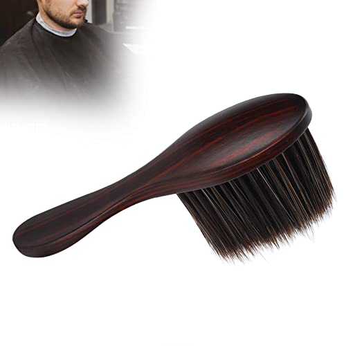 Чистење на сечење на косата Дастер, професионална четка за вратот, меки најлонски влакна, четка за коса со дрвена рачка четка за вратот