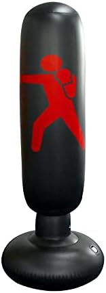 „N/A“ надувување на фитнес -боксерска колона ПВЦ густа густилка за борба против колона за впуштање играчки возрасни 63 инчи висока црна боја