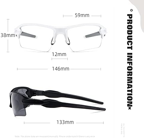 Масдун Поларизирани спортски очила за сонце за мажи жени со половина рамка Возење очила за сонце безбол риболов велосипедизам трчање