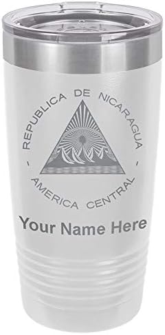 Ласерграм 20oz вакуум изолирана чаша од тумблер, знаме на Никарагва, вклучено персонализирано гравура