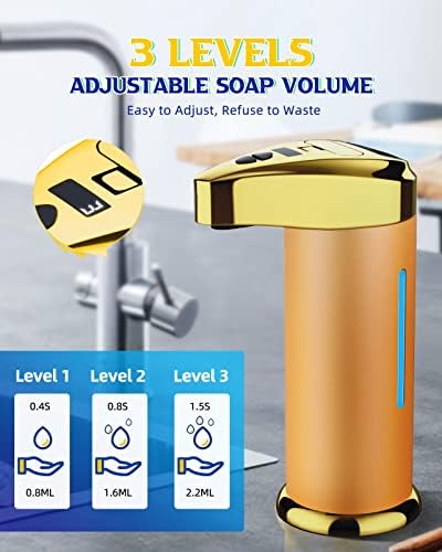 Автоматски диспензер за сапун, диспензерот за сапун без допир од не'рѓосувачки челик, опремена инфрацрвена сензор за движење и водоотпорна