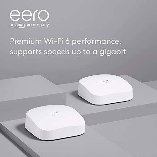 Сертифициран реновиран Eero Pro 6 Tri-band Mesh Wi-Fi 6 3-PC систем со вграден Zigbee Smart Home Hub