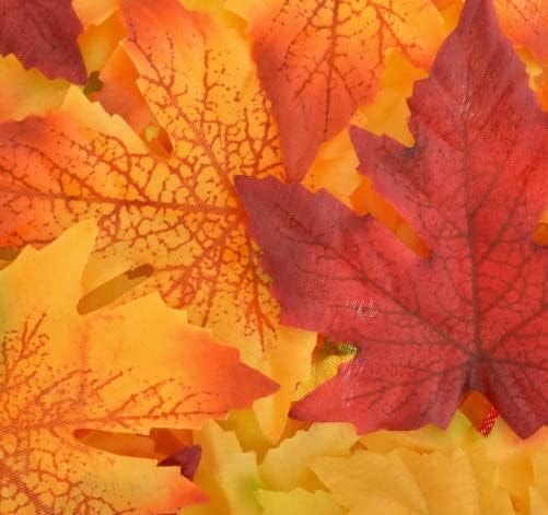 Есен занаетчиски остава сорта на портокалова боја Декоративен распрскувач за централни делови, есенски декор и повеќе - 50 парчиња, разнобојни,