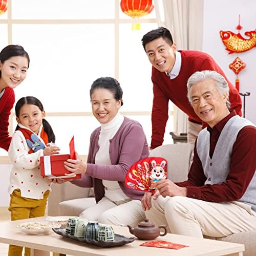Бакнеж Кинески Црвени Пликови, 36 Парчиња 12 Модели 2023 Кинески Новогодишен Зајак Хонг Бао Среќни Парични Пакети За Пролетен Фестивал, Свадба,