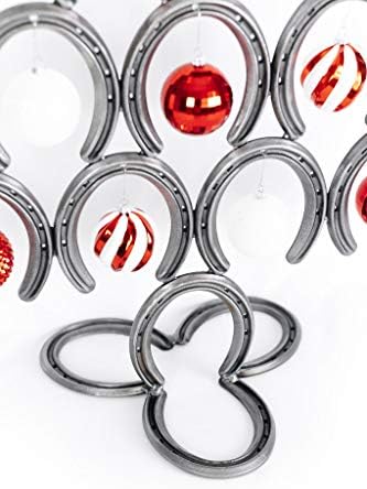 Декорации за Божиќни трпези од не'рѓосувачки челик изработени од вистински потковица - виси украси и одлични за празнични празници - нагоре