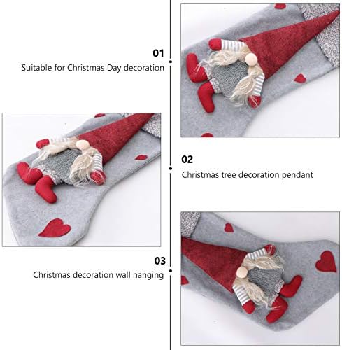 ВАЛИКЛУД Божиќна Безлична Кукла Порибување Прекрасна Божиќна Чорапа Новогодишна Елка Висечка Торба За Подароци Торба За Украсување Подарок За Приврзок