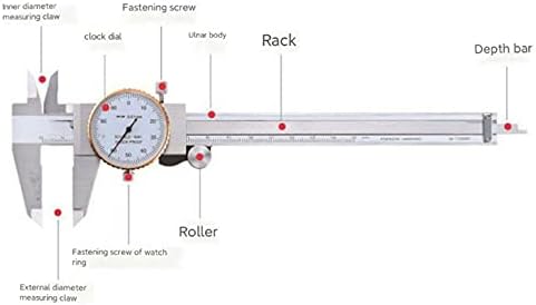Uoeidosb со табела Калипер со висока прецизност 0,02мм 0-150-200мм со табела од не'рѓосувачки челик Верниер Калипер прецизност Алатки за мерење