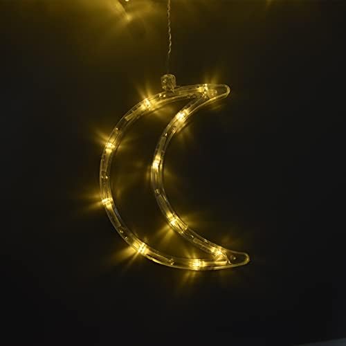 Starвезда Месечината завеса Стринг светла Романтична амбиент завеса 2 режими на осветлување 126 LED LED рамазан завеси светла за родендени