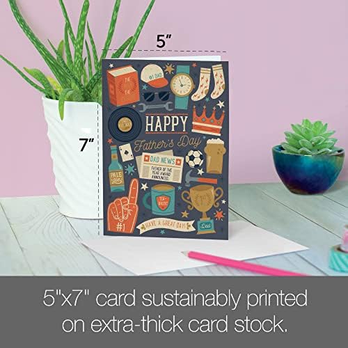 Бесплатни честитки на Дрво картички за татковци - вештачки дизајни - 1 картичка + коверти за појавување - направени во САД -