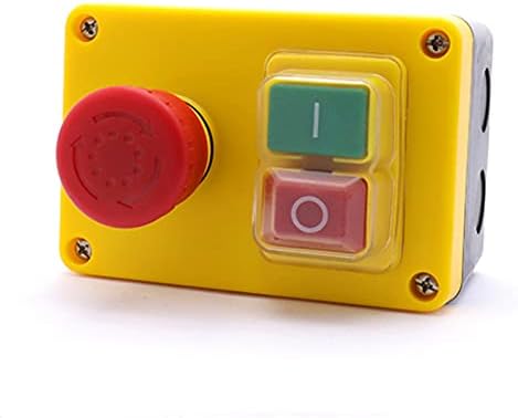 UNCASO KJD17D-2 250V 16A Електромагнетско копче за копче за итни случаи прекинувачи за итни случаи за електрични алатки и опрема за