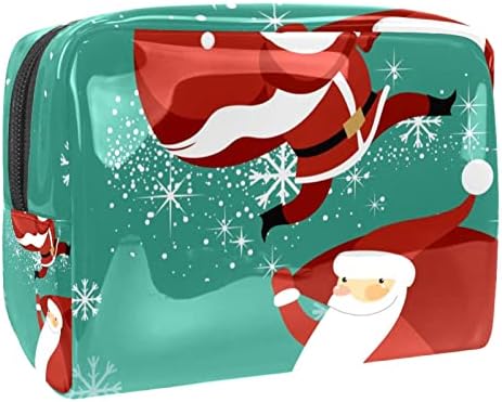 Тоалетна Торба Патна Торба, Водоотпорна Шминка Козметичка Торба За Патување Организатор За Додатоци, Снегулка Дедо Мраз