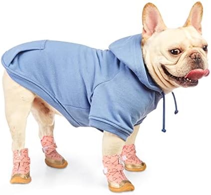 Чевли за кучиња за чизми за мали кучиња за топол тротоарот зимски снежни чизми за кученце со рефлексивна лента против гума од гума 4pc