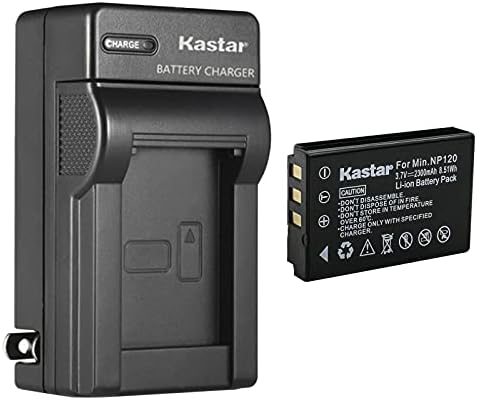 Замена на батерии и wallидови на батерии со 4 пакети за батерија за батерија Minolta NP-120, Minolta MN80NV, MN88NV, MN90NV,