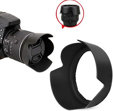 Аспиратор за монтирање на леќи, Цврста АБС Исклучителна изработка на леќи со црна камера, стабилен дневен мебел за Nikon AFS DX18-55mm f/3.5-5.6g