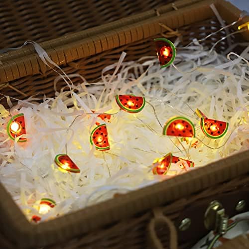 Викила 20 LED LED лубеница Светла за бакарни жици, батерии управувани со самовили за Божиќ, роденденска забава, празник, летен декор-вода