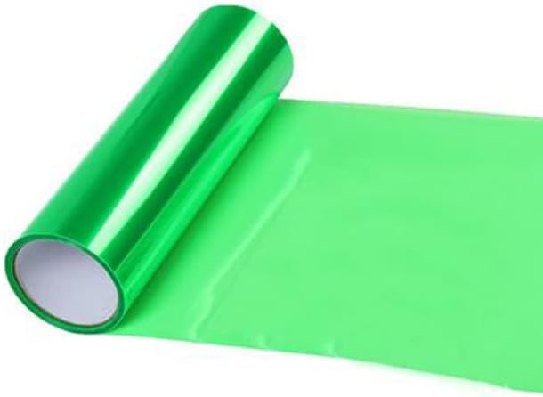 12 ”x 48” зелена нијанса за ослободување на воздухот со винил, винил, ролна за автомобили, светло, светла за магла со пискање + секач （зелена）