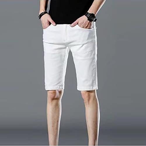Карго работни панталони за мажи летни солидни тексас тексас корејски верзија на тренд мажите средни панталони мажи