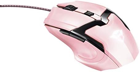 Trust 23093 Gaming GXT 101P Gaming Mouse for PC and Laptop, 600-4800 DPI, 6 Buttons - Pink