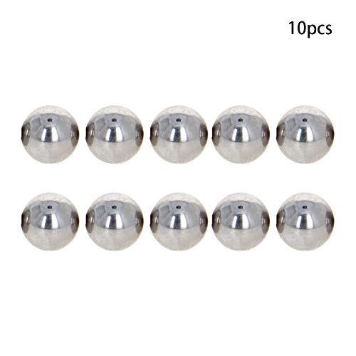 Bettomshin 10 парчиња 0,67inch/ 17mm топки за лежишта, топки со прецизно лежиште од челик G10, HRC58 ~ 62 челична топка Висока
