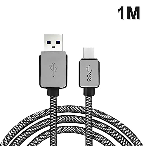 Кабел за брзо полнење USB Type-C 2pack 1m, 3m, 2A Брз полнач на полнач, тип Ц до кабел