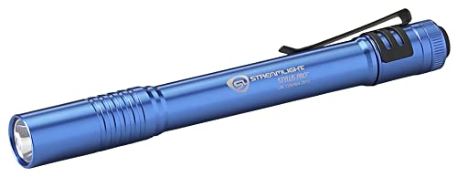 Streamlight 66118 Stylus Pro LED пенкало светло со футрола, црна & 66122 Stylus Pro Penlight со бела LED, сина, 2x AAA алкални батерии