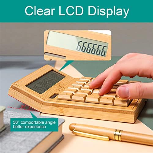 Калкулатор за десктоп, калкулатори на бимбои со коиваи со голем LCD дисплеј големо и чувствително копче 12 цифри, соларна и батерија Двојна