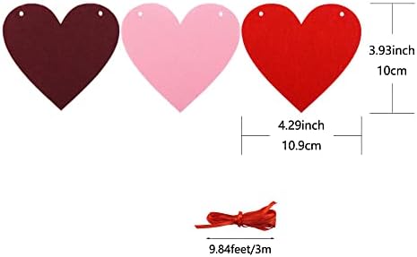 SaktopDeco 4 Пакет Почувствува Срце Венец Срце Банер Денот На Вљубените Банер За Свадба Годишнината Романтични Украси