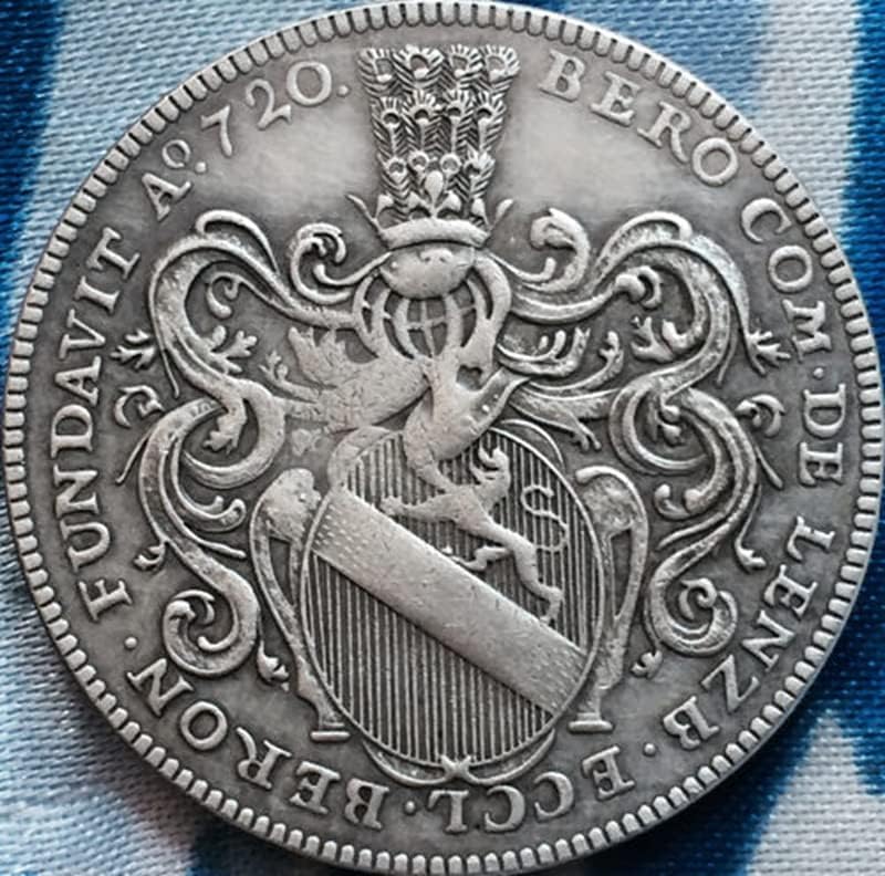 1720 Швајцарски Монети Бакар Сребрени Антички Монети Монети Занаети Колекција Може Да Удар
