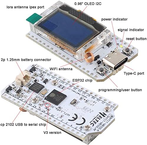 915MHz ESP32 LORA 0,96 OLED развој на табла V3 SX1262 Type-C + LORA антена за Arduino Lorawan IoT Internet of Thing, не е компатибилен