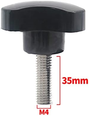 Завртки за палецот за прицврстување на копчињата за завртки за завртки starвездени копчиња M4 x 35mm Бакелит триаголник копче за затегнување