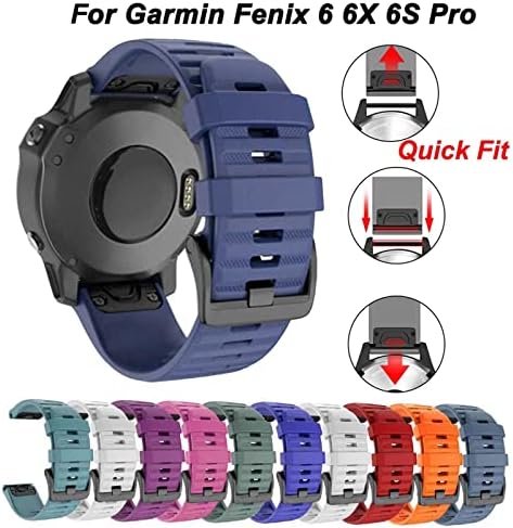 Ienyu Нови 20 22 22мм Силиконски спорт Силиконски часовник за часовници за Garmin Fenix ​​5x 6x Pro 5 6 5s Plus 6s 3 3HR Watch Watch EasyFit