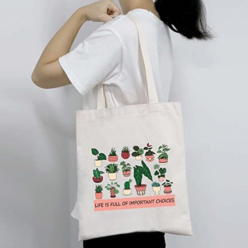 Bdpwss lубител на растенија тота торба луда растенија дама подарок живот е полн со важни избори за растителни чанти