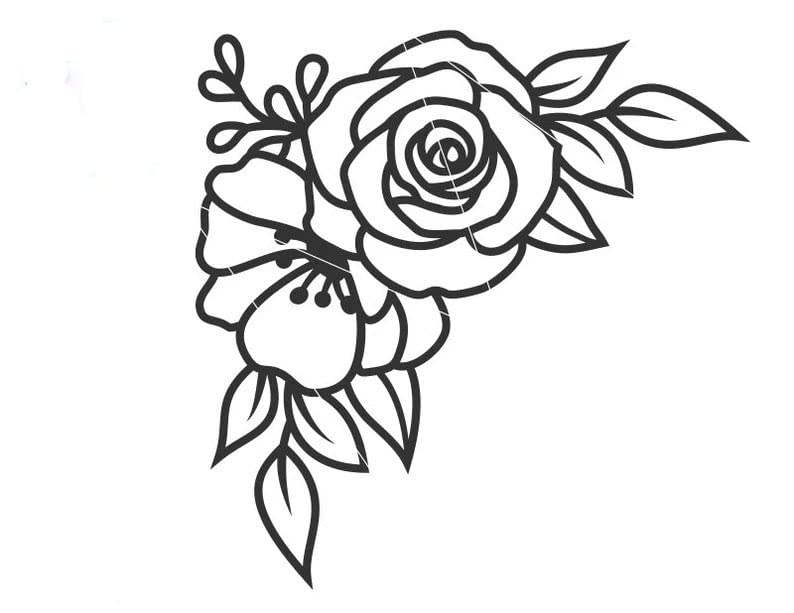Цвеќиња во SVG, букети, цветна декорација, цвеќиња, цветник, цветен граница, образец за намалување на хартијата,