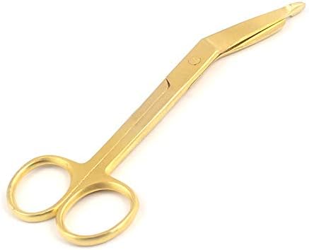 ДДП сет од 100 ножици за завој на листери 5,5 злато позлатен не'рѓосувачки челик
