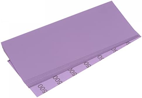 Uxcell 10 парчиња Purple Sharding Ships 2000 Grit 9 x 3,7 Алуминиум оксид песочни влажни сув лак за завршна обработка на метална боја