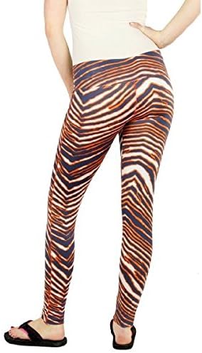 Zubaz Denver Broncos NFL женски тим во боја на тигар печатење нозе
