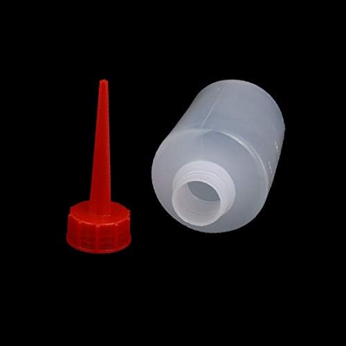 X-DREE 8.5-Унца Ldpe Пластика Црвена Директно Стискаш Уста Етикета Масло Течност Лепак Шише (bottillia di colla liquida 'олио диветихета