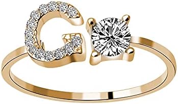 2023 Нови модерни и отвори со дијамант 26 букви прстени дами накит прстени 99 прстени