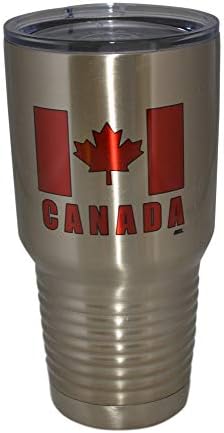 Нечесните Реката Тактички Канадски Канада Знаме Големи 30оз Нерѓосувачки Челик Патување Тамблер Чаша кригла со Капак Вакуум Изолирани